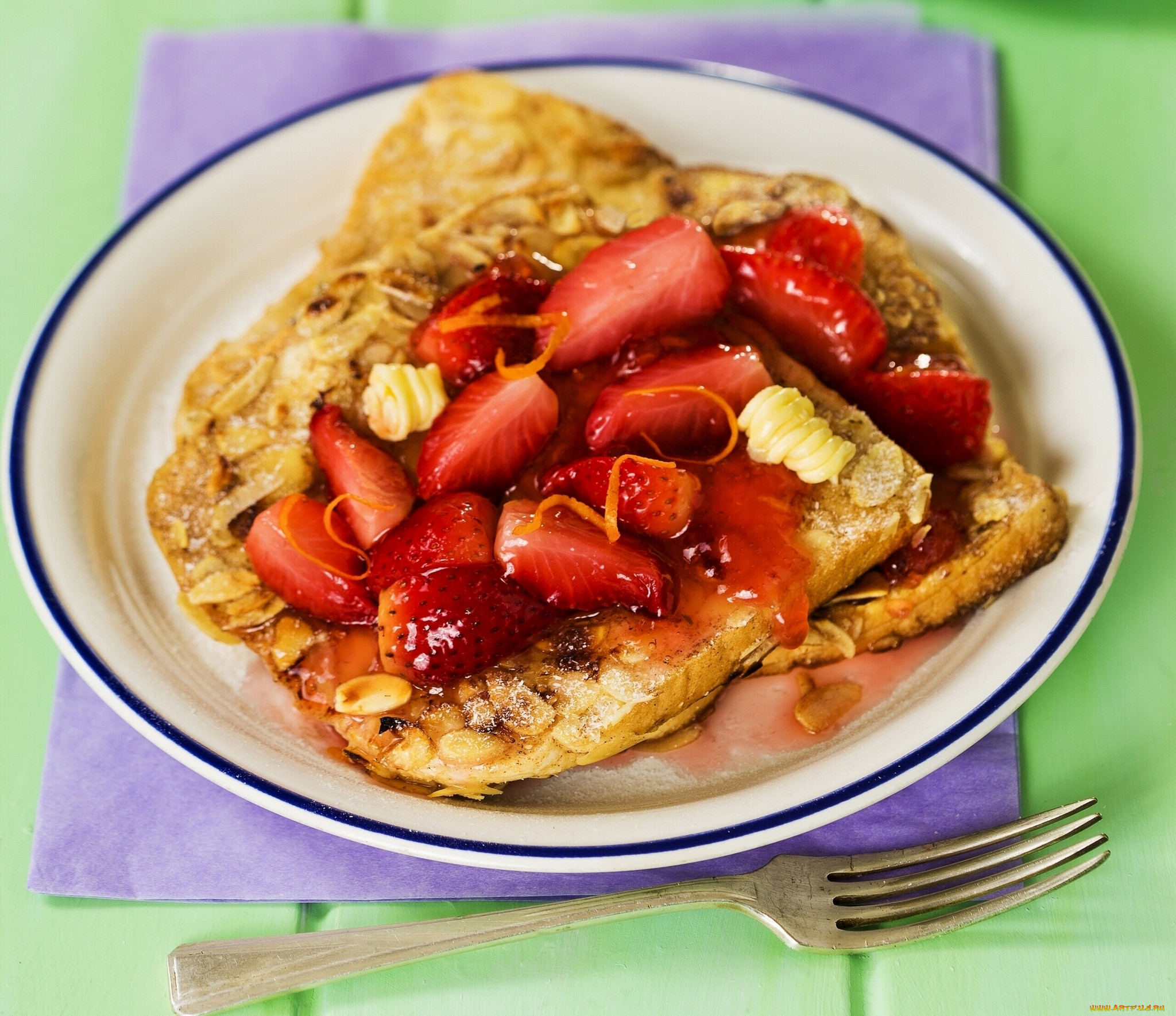 strawberry almond french toast, , ,  , , , , , 
